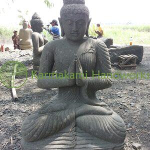 Buddha Lotus Greeting Basenite Stone