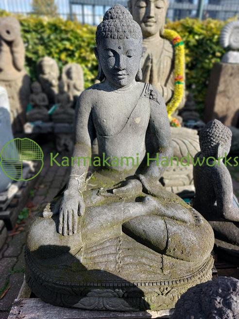 Buddha Lotus Earth 110 cm. lavastone